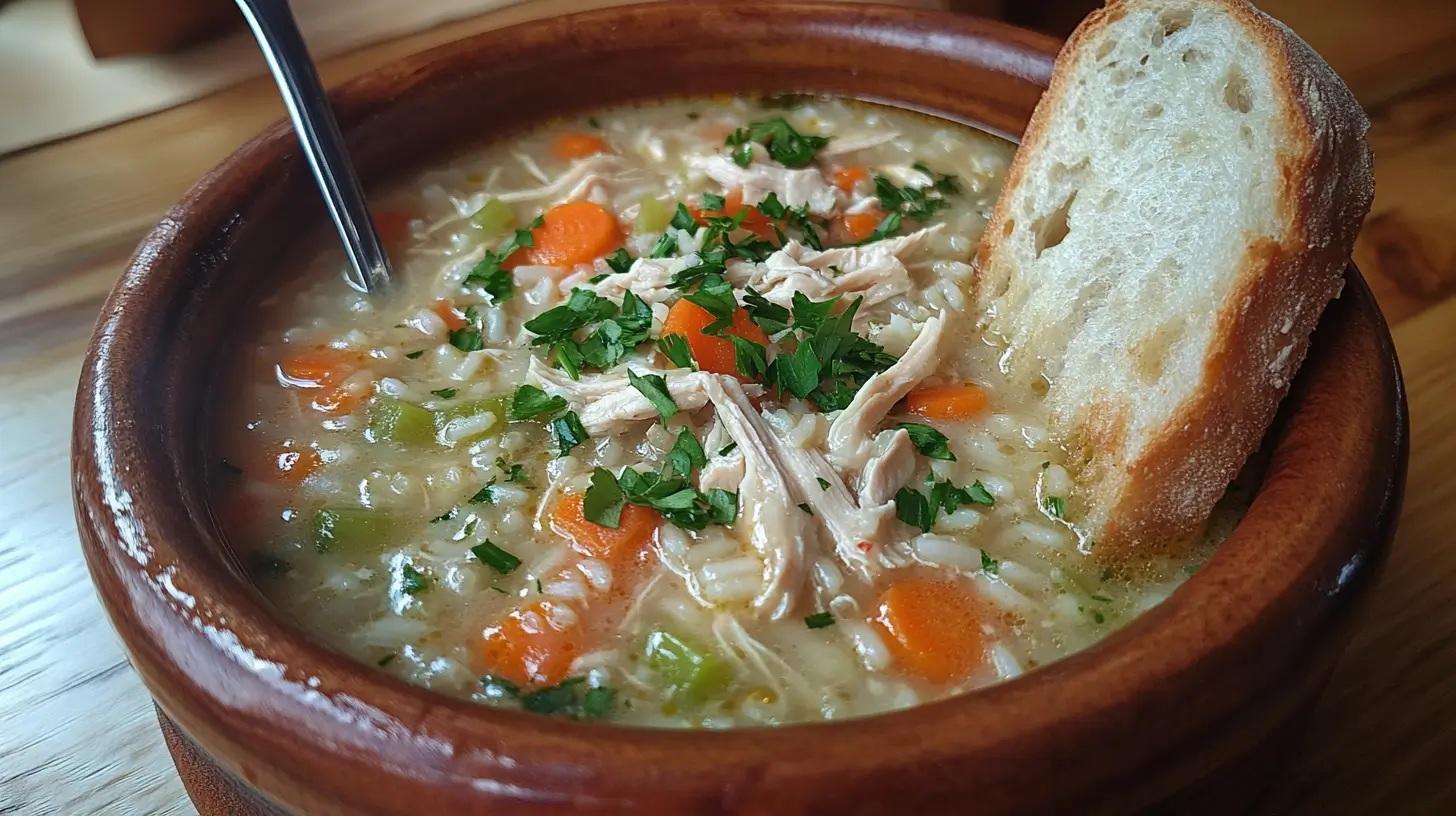Easy Instapot Chicken and Rice Soup