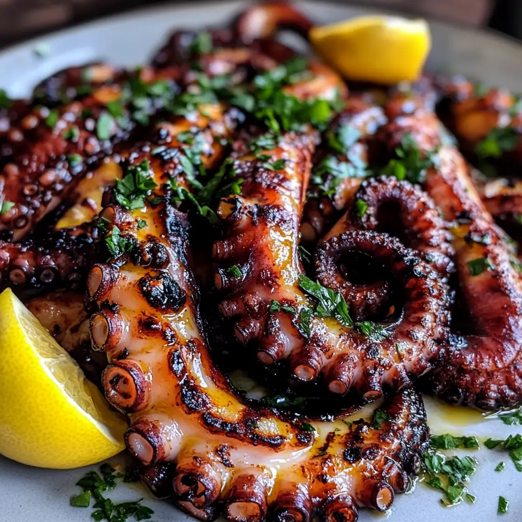 Simple Greek Grilled Octopus