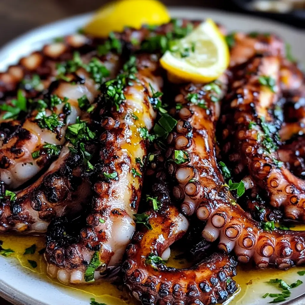 Simple Greek Grilled Octopus