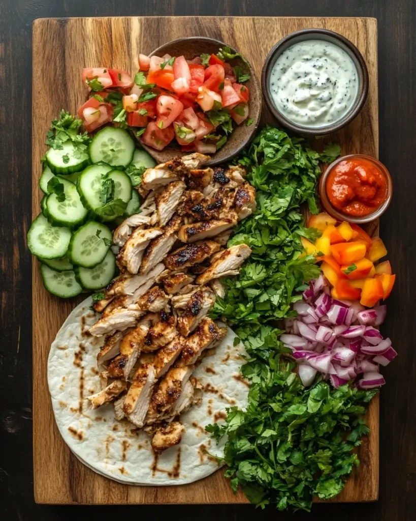 fresh ingredients for Savor the Flavor: Irresistible Chicken Shawarma with Creamy Garlic Sauce