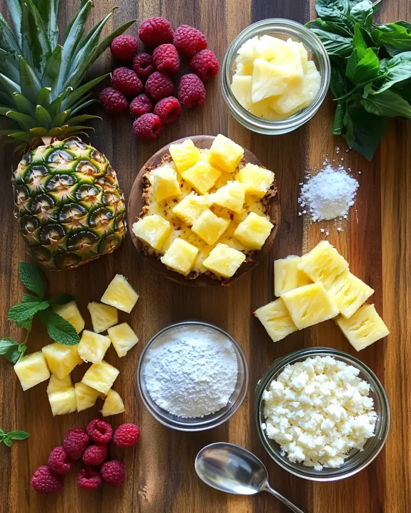 Mini Pineapple Upside-Down Cheesecakes ingredients