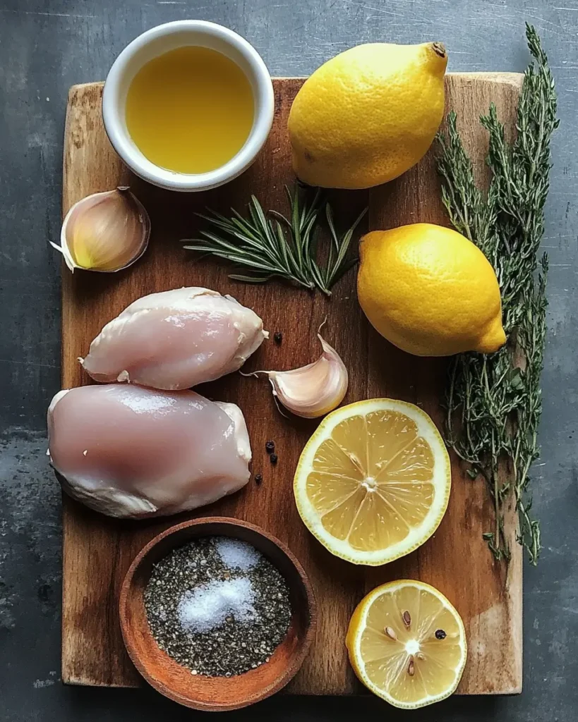 Mediterranean Lemon Chicken Soup ingrediants