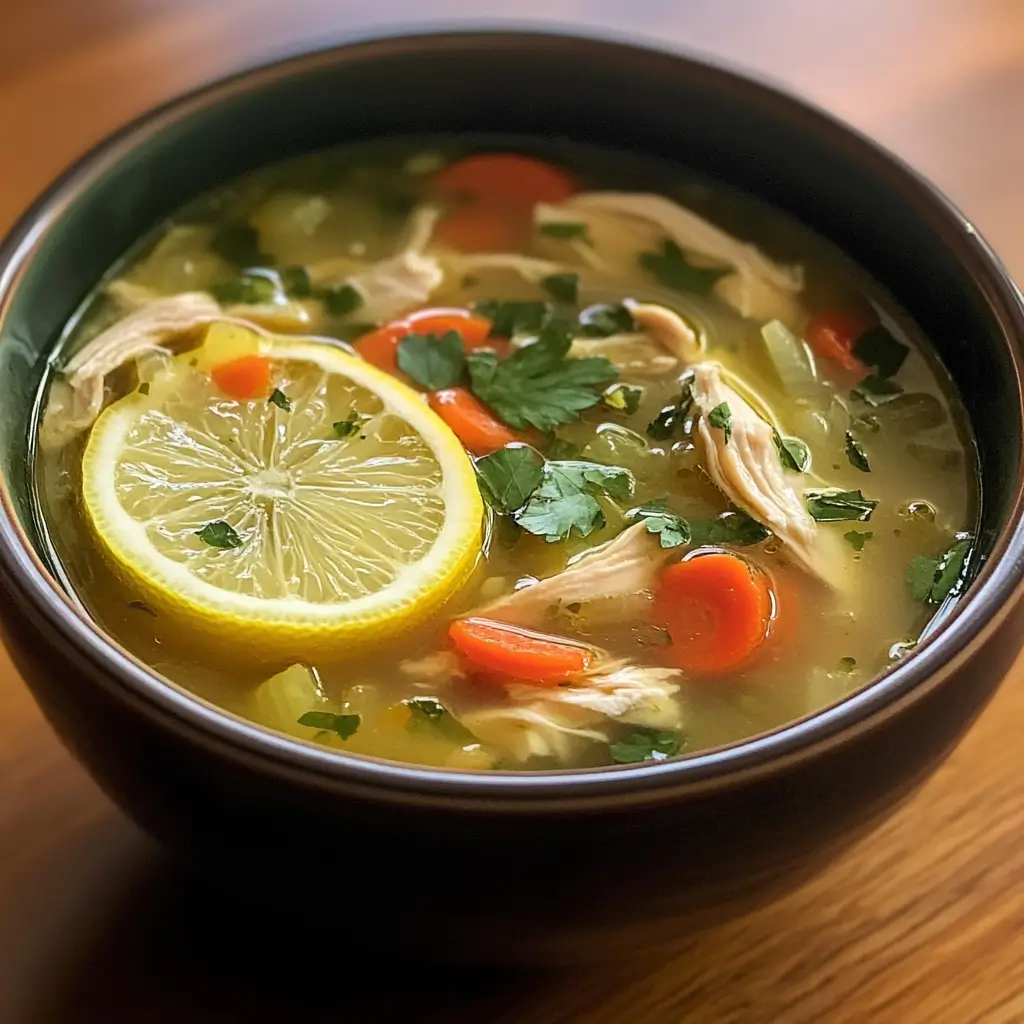 Mediterranean Lemon Chicken Soup