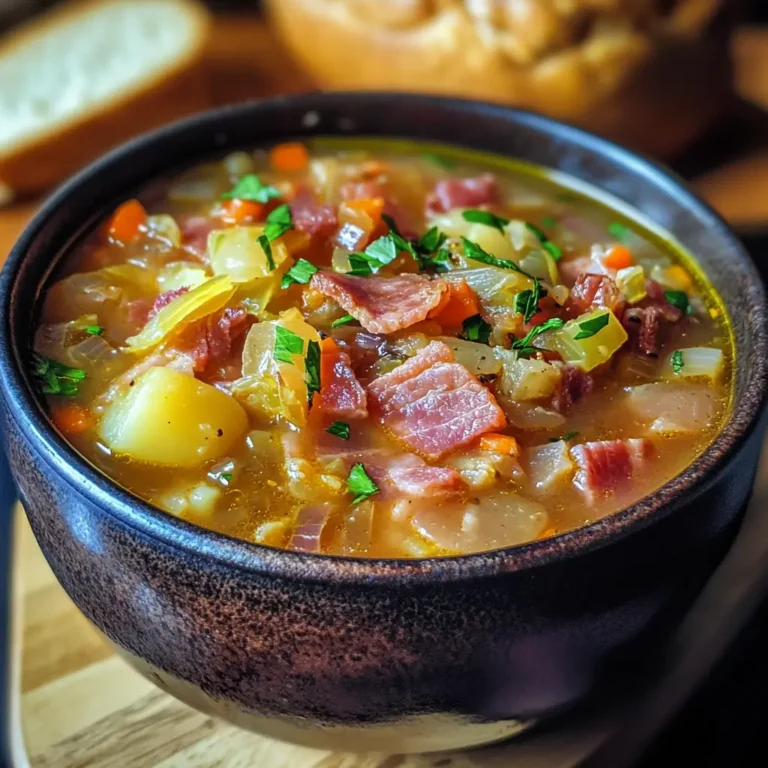Irish Bacon Cabbage and Potato Soup