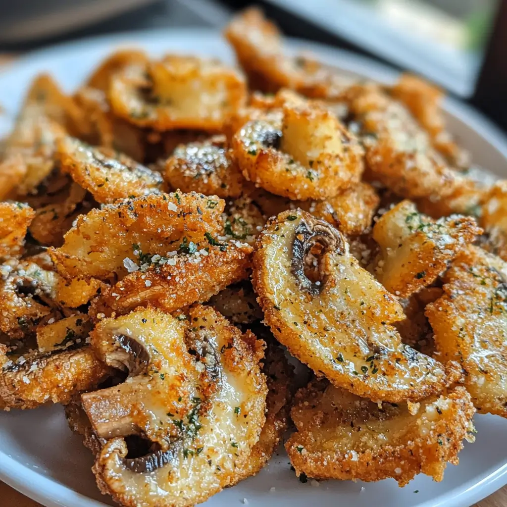 Fried Sliced Mushrooms with Ranch