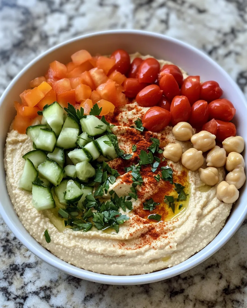 Ingredients for Dive into Deliciousness: Greek Style Loaded Hummus That Will Elevate Your Snack Game