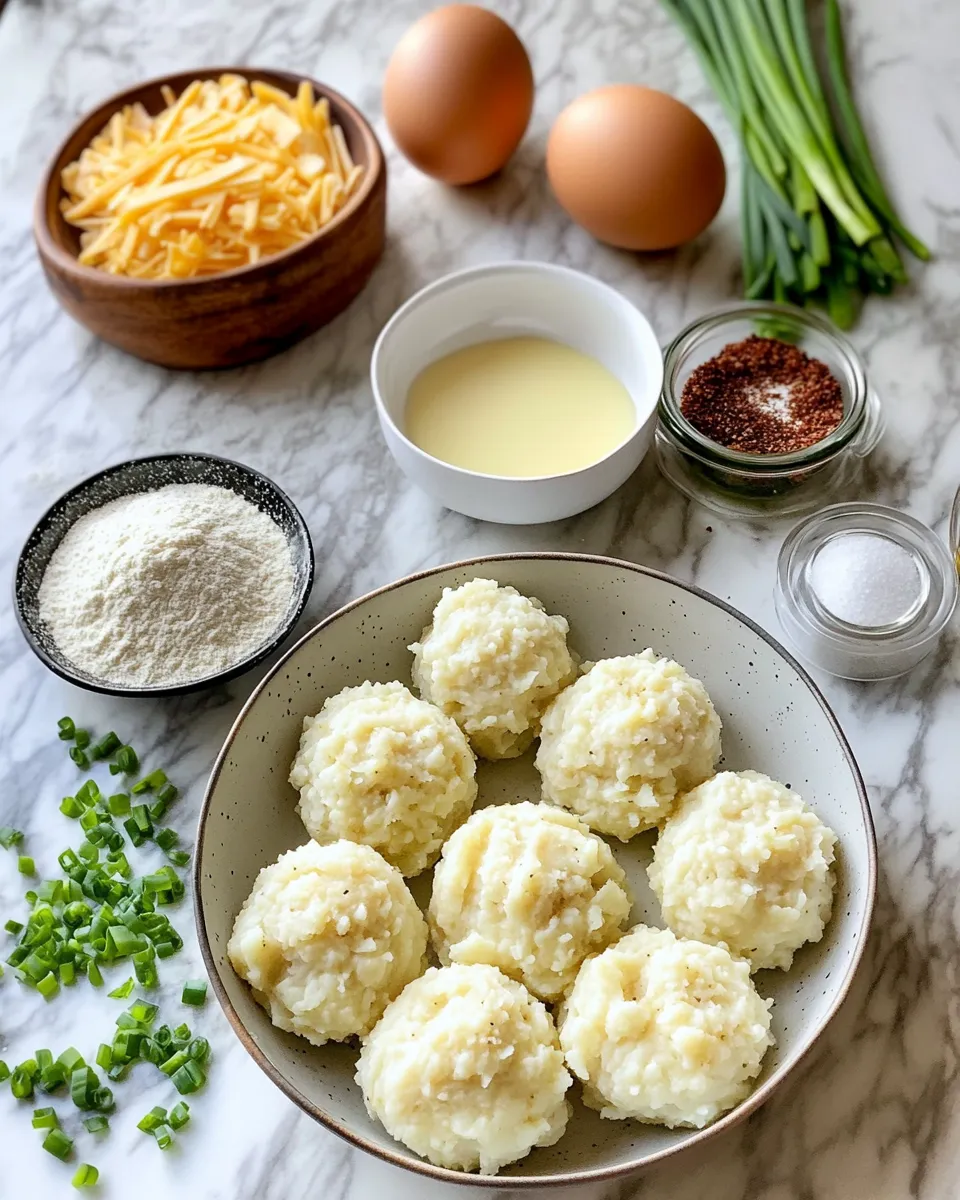 Ingredients for Irresistibly Delicious Loaded Mashed Potato Balls You'll Crave