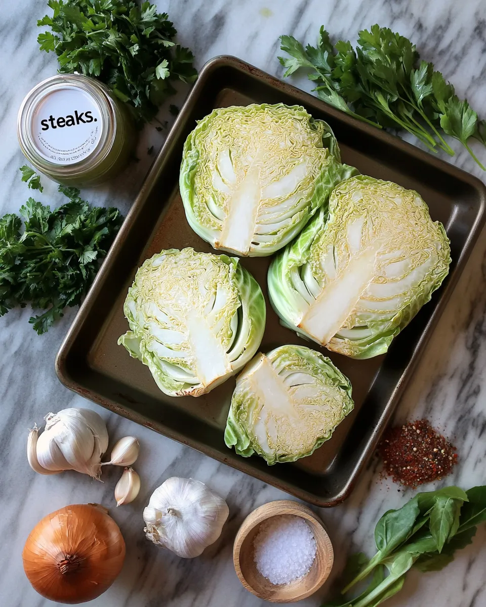 Ingredients for Sizzling Savory Sensation: Discover the Magic of Roasted Cabbage Steaks