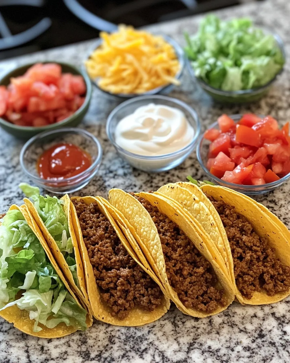 Ingredients for 35 Minute Crispy Beef Tacos: The Quick Fix for Taco Night Delight