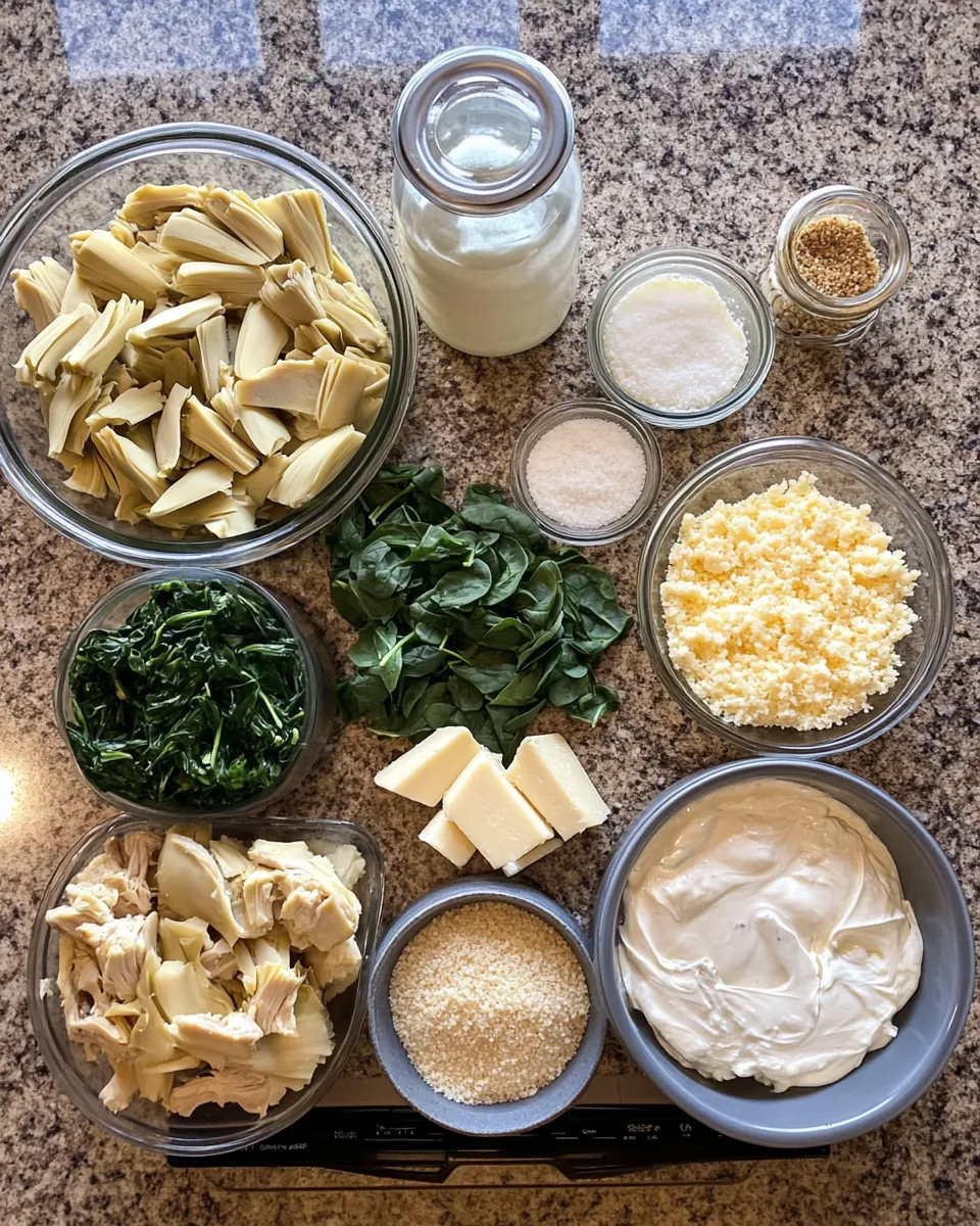 Ingredients for Savory Delight: Artichoke Chicken Florentine Casserole to Satisfy Your Cravings