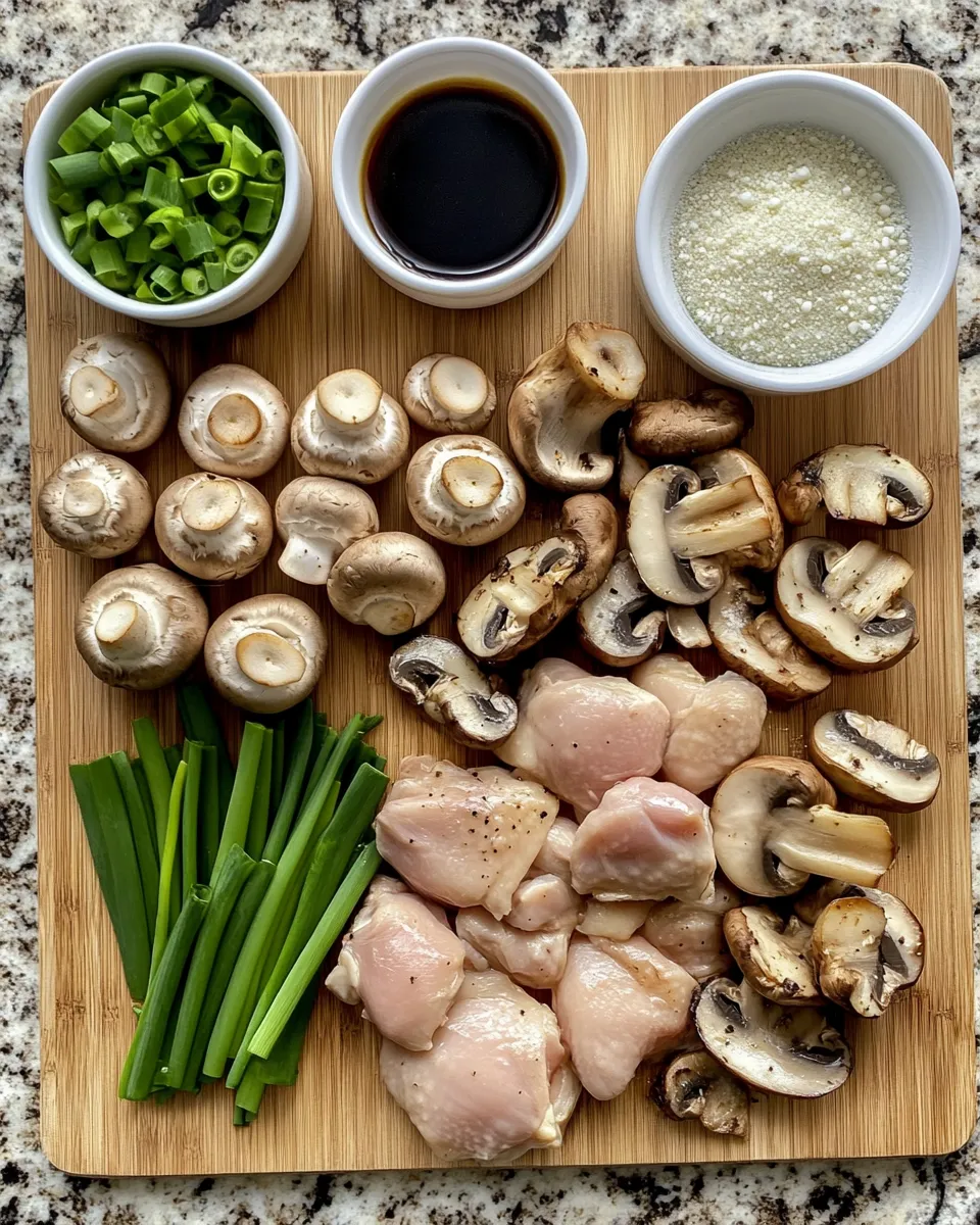 Ingredients for Savor the Flavor: Irresistible Black Pepper Chicken with Mushrooms