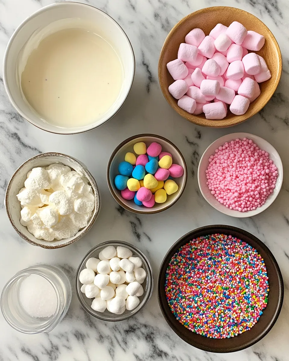 Ingredients for Whip Up a Whimsical Treat: Irresistible Bubblegum Cloud Fudge