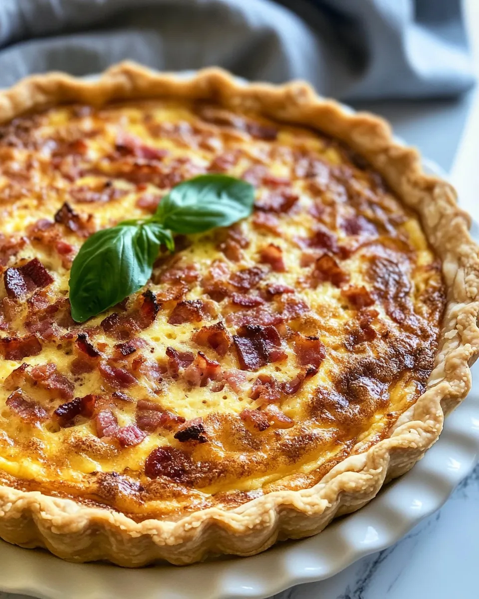 Ingredients for Savory Bliss: Indulge in Caramelized Onion and Bacon Quiche