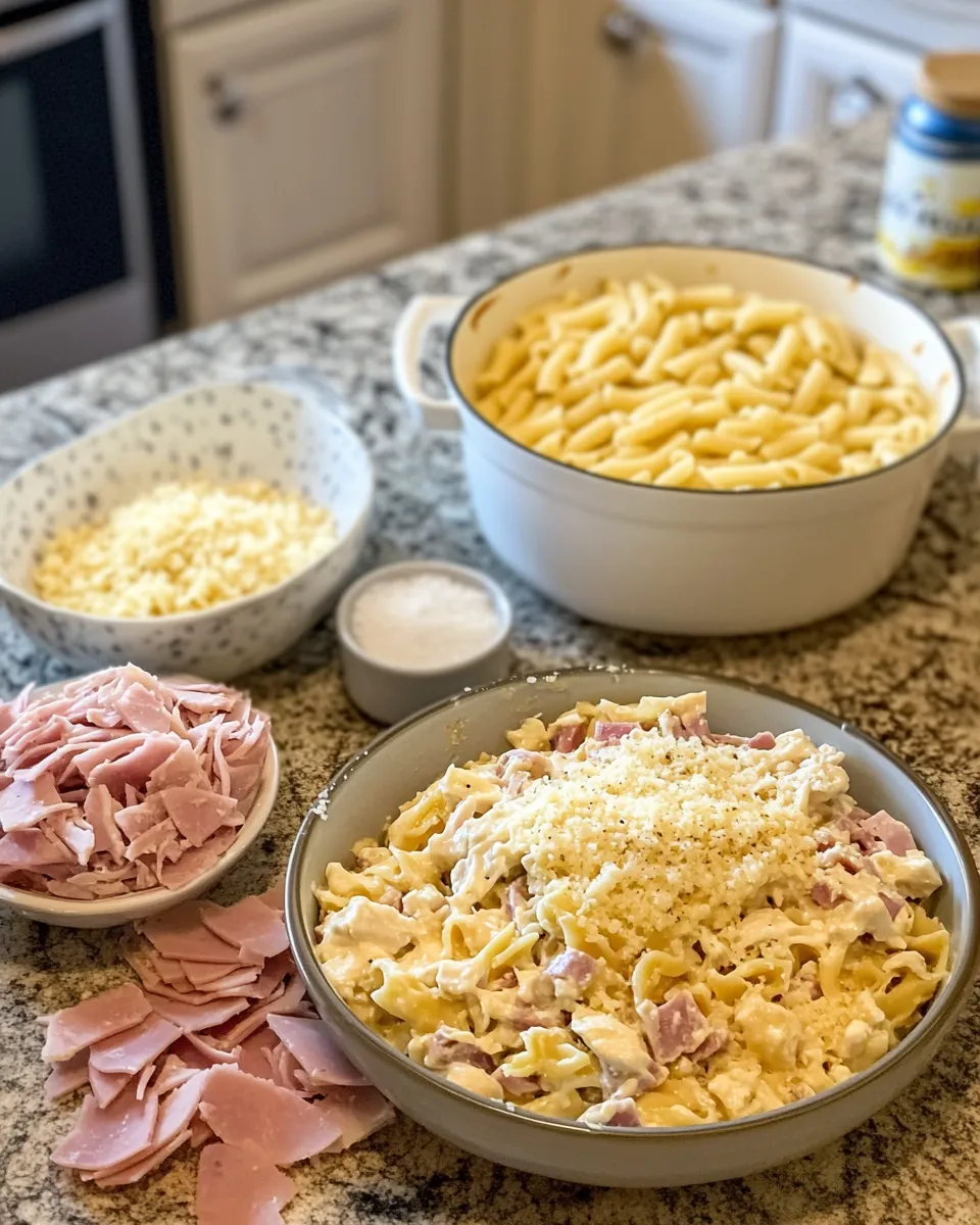 Ingredients for Irresistibly Cheesy Chicken Cordon Bleu Casserole for the Ultimate Comfort Meal