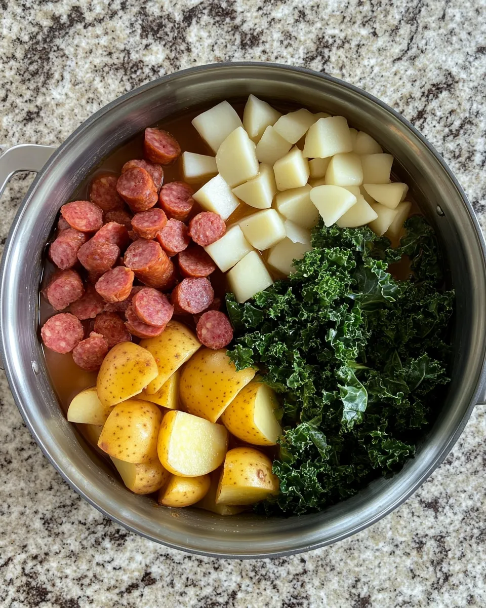 Ingredients for Hearty Chorizo and Potato Soup: A Comforting Bowl of Flavor
