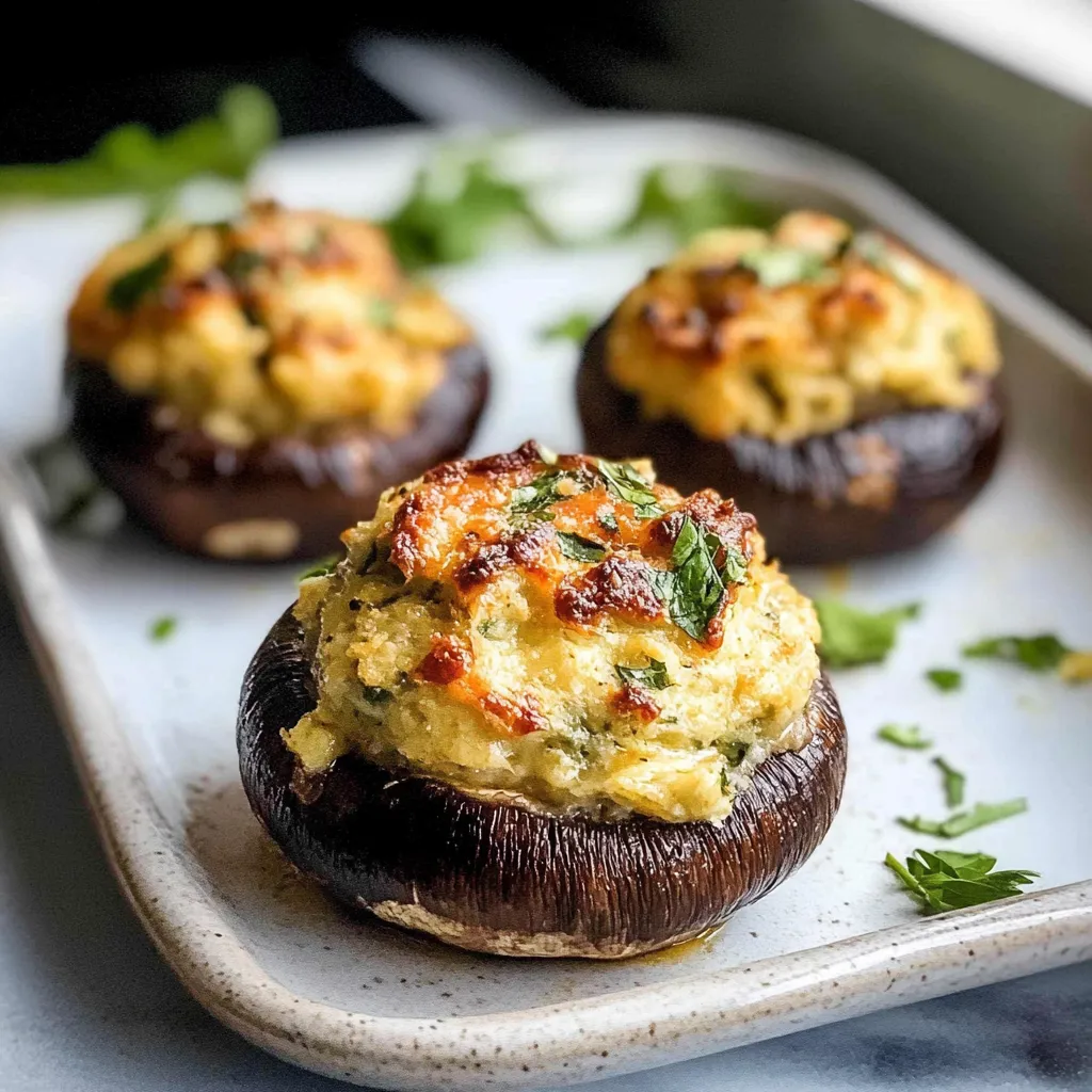 Photo of featured for Savory Delights: Indulge in Crab Stuffed Portobello Mushrooms