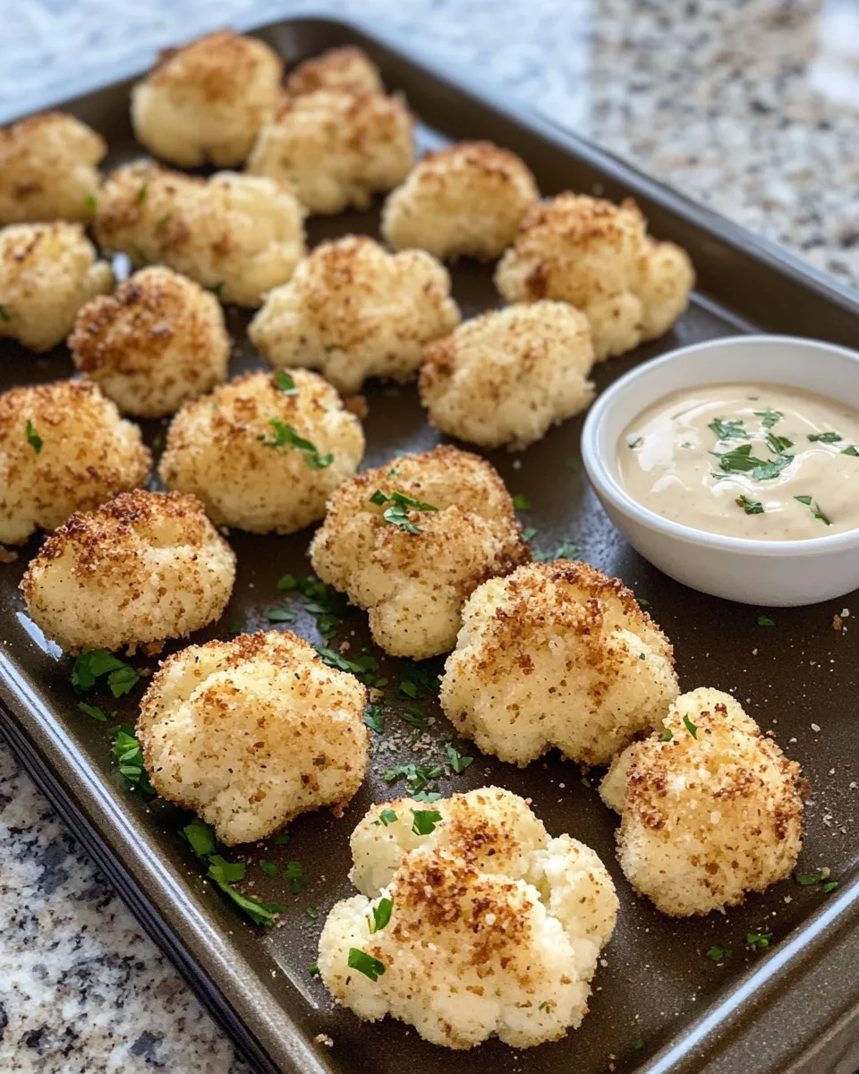 Ingredients for Irresistibly Crunchy Crispy Baked Cauliflower Bites Dipped in Divine Garlic Sauce