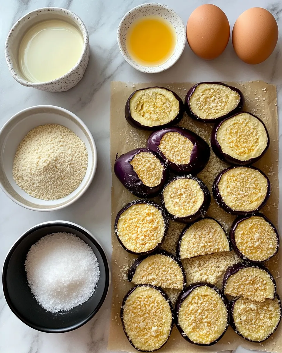 Ingredients for Irresistibly Crispy Oven-Baked Eggplant: A Healthy Delight