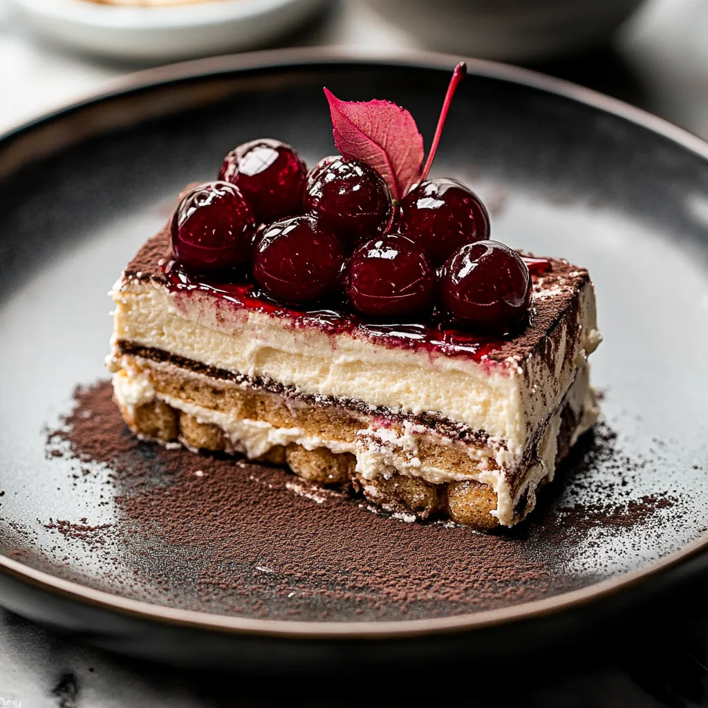 Photo of featured for Indulge in Decadence: Create an Elegant Cherry Amaretto Tiramisu Delight