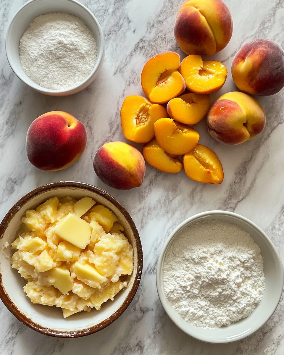 Ingredients for Savor the Sweetness: Irresistible Fresh Southern Peach Cobbler Awaits