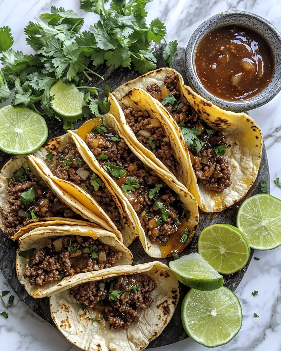Ingredients for Savor the Sweet and Savory: Garlic Butter Honey BBQ Beef Tacos You'll Crave