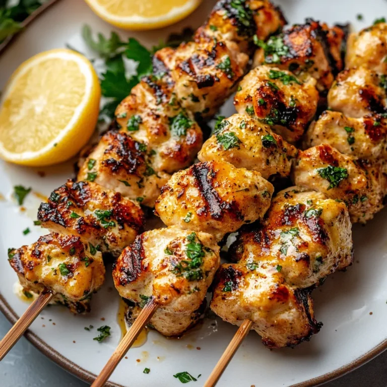 Photo of featured for Savor the Flavor: Irresistible Garlic Parmesan Chicken Skewers