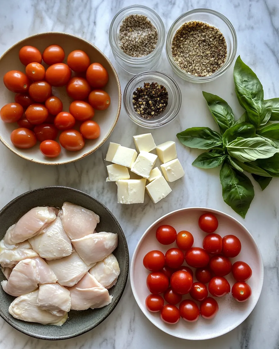 Ingredients for Savor the Flavor: Garlic Tomato Chicken with Mozzarella Delight