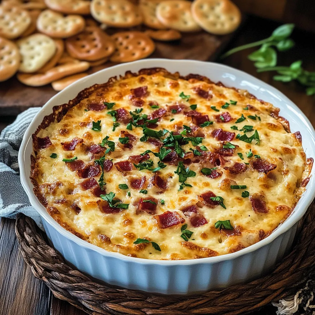 Photo of featured for Irresistibly Creamy Hot Smoked Gouda Bacon Dip: The Ultimate Party Pleaser