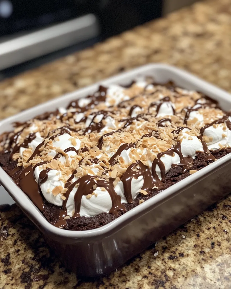 Ingredients for Indulge in Decadence: The Irresistible Mounds Poke Cake Recipe