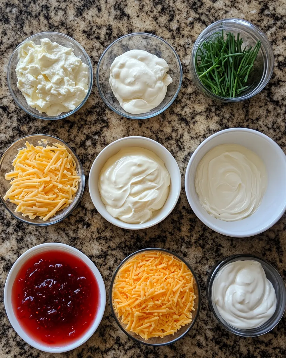 Ingredients for Irresistibly Creamy Pepper Jelly Cheese Dip: A Flavor Explosion in Every Bite