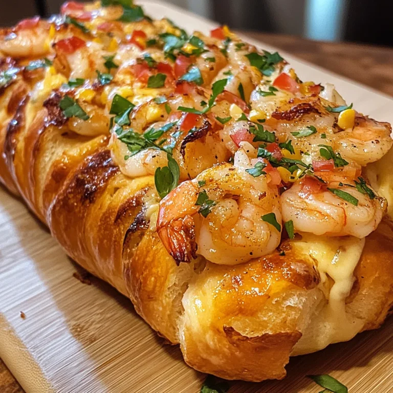 Photo of featured for Shrimp Nacho Bomb-Stuffed Garlic Braid Loaf: A Flavor Explosion You Can't Resist