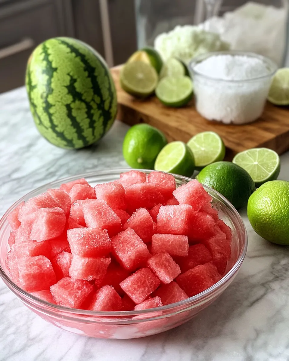Ingredients for Chill Out with Refreshing Watermelon and Lime Sorbet