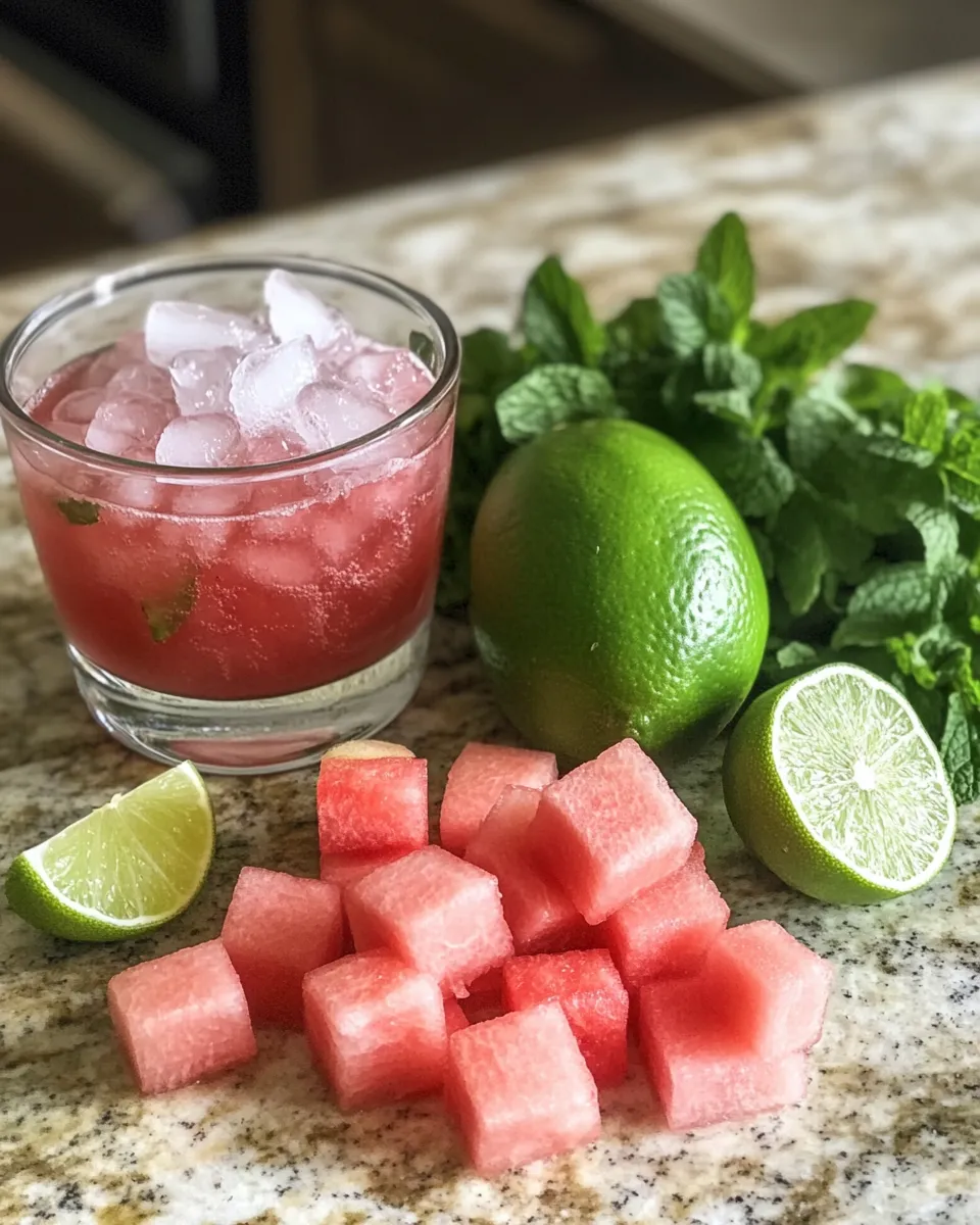 Ingredients for Refreshingly Sweet: The Ultimate Watermelon Mojito Recipe