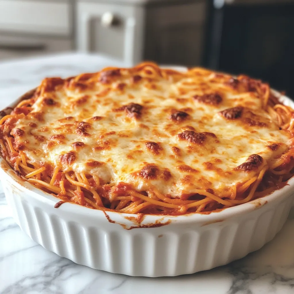 Photo of featured for Irresistibly Cheesy: The Ultimate Baked Cream Cheese Spaghetti Casserole