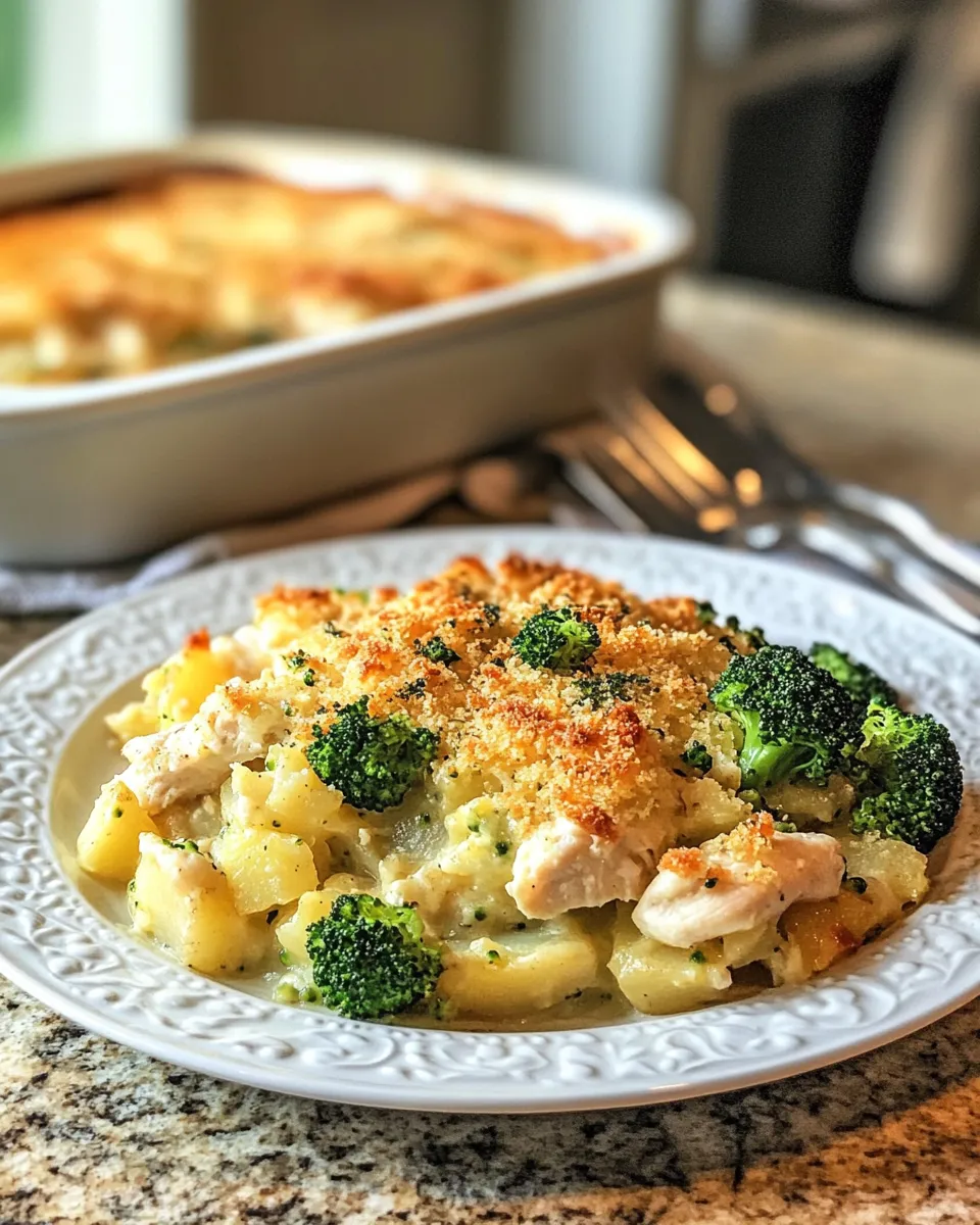 Ingredients for Deliciously Easy Baked Potato Chicken and Broccoli Casserole You’ll Crave