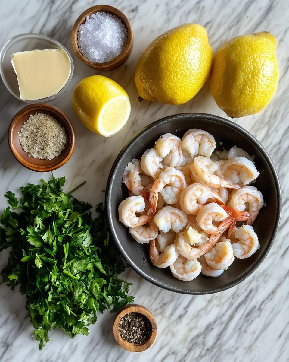 Ingredients for Irresistible Butter Garlic Shrimp: A Flavorful Dive into Seafood Bliss
