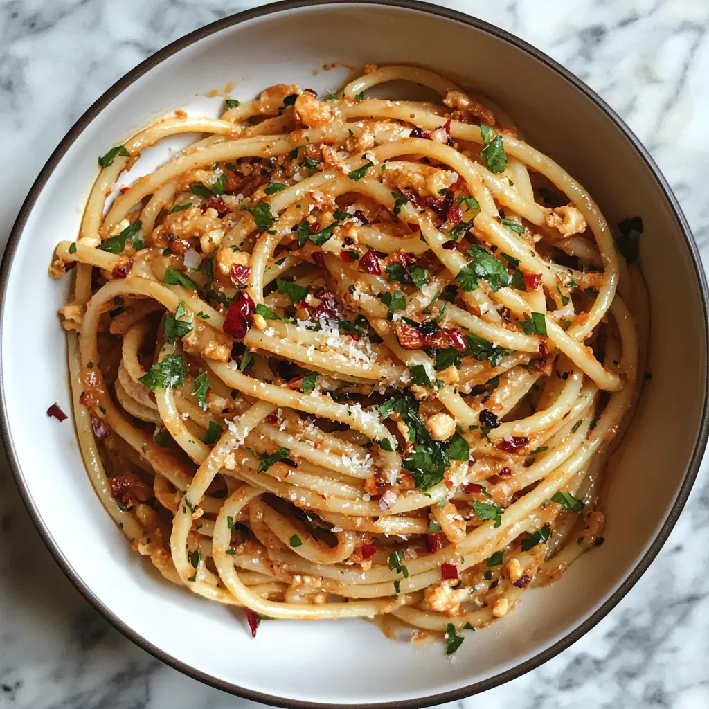 Photo of featured for Savor the Flavor: Caramelized Onion Pasta Drenched in Spicy Chilli Oil