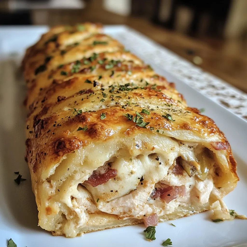 Photo of featured for Irresistible Chicken Cordon Bleu Stromboli Recipe You Need to Try