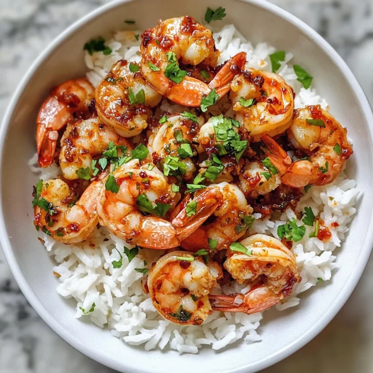 Photo of featured for Savor the Spice: Irresistible Chili Garlic Prawns Paired with Creamy Coconut Rice