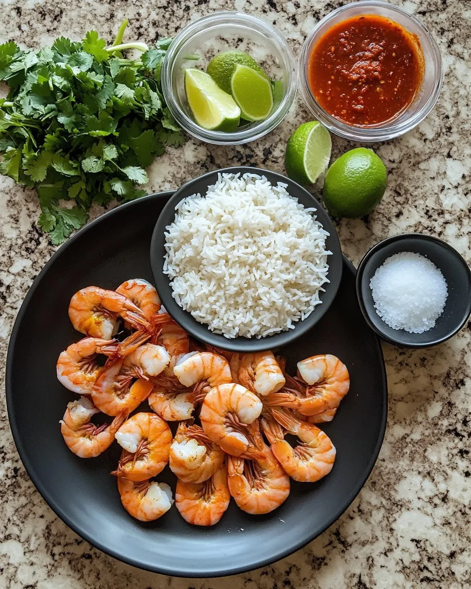 Ingredients for Savor the Spice: Irresistible Chili Garlic Prawns Paired with Creamy Coconut Rice