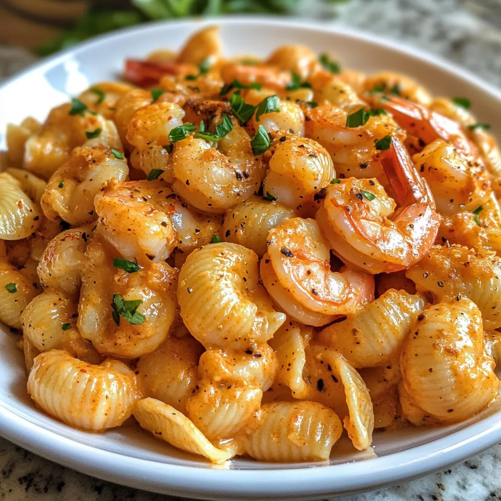 Photo of featured for Indulge in the Bold Flavors of Creamy Cajun Shrimp Shell Pasta