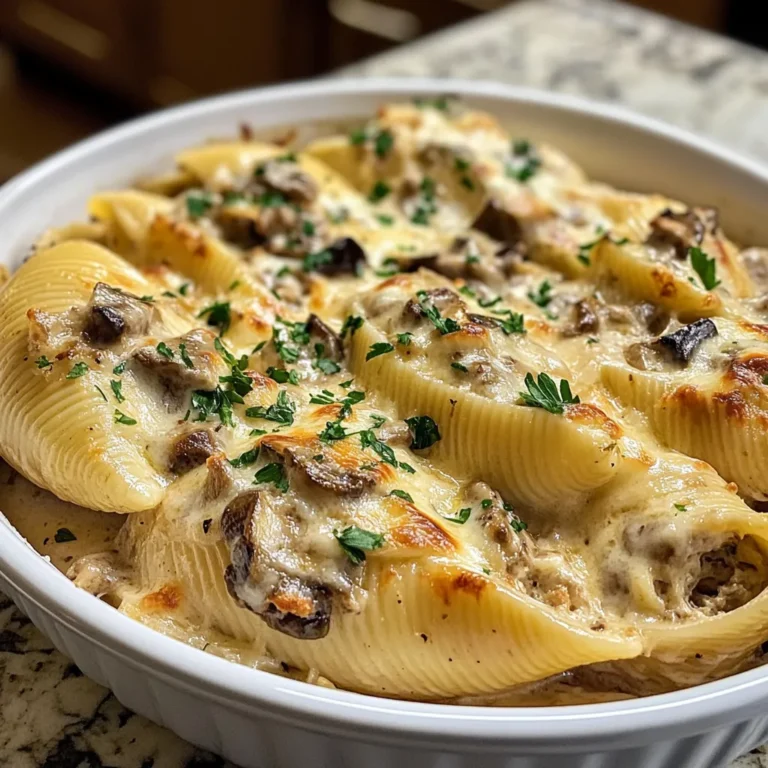 Photo of featured for Indulge in Creamy Garlic Mushroom Stuffed Shells: A Comforting Pasta Delight