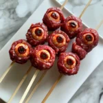 Photo of featured for Creepy Skewered Salami Eyeballs: A Spooktacular Snack for Your Halloween Bash