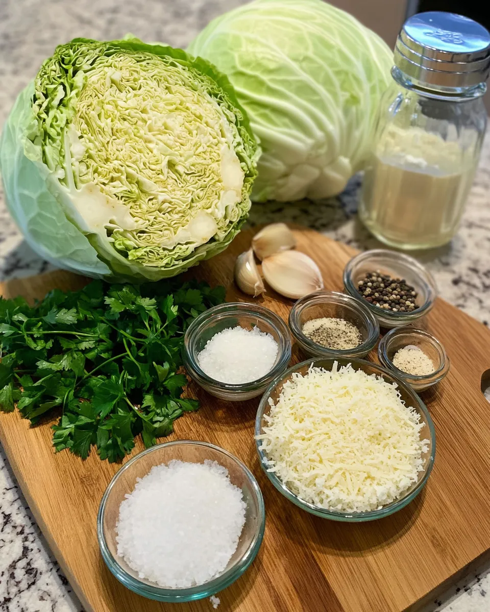 Ingredients for Savor the Flavor: Irresistible Garlic-Parmesan Melting Cabbage Delight