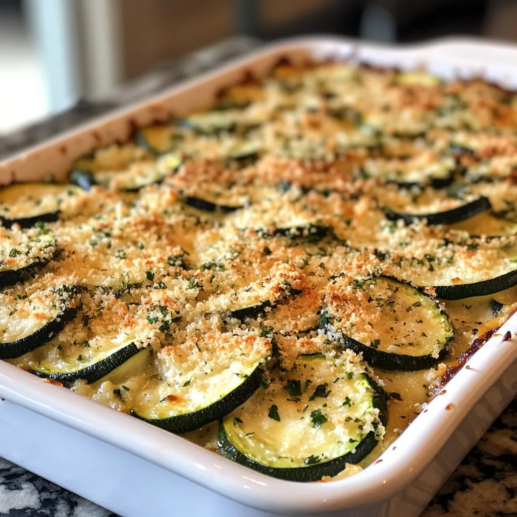 Photo of featured for Savory Garlic Parmesan Zucchini Casserole: A Delightful Twist on a Classic Comfort Dish