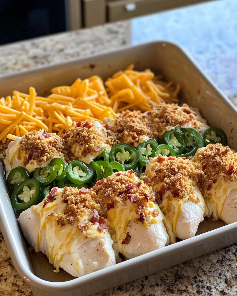 Ingredients for Irresistibly Cheesy Jalapeño Popper Chicken Bake You Need to Try