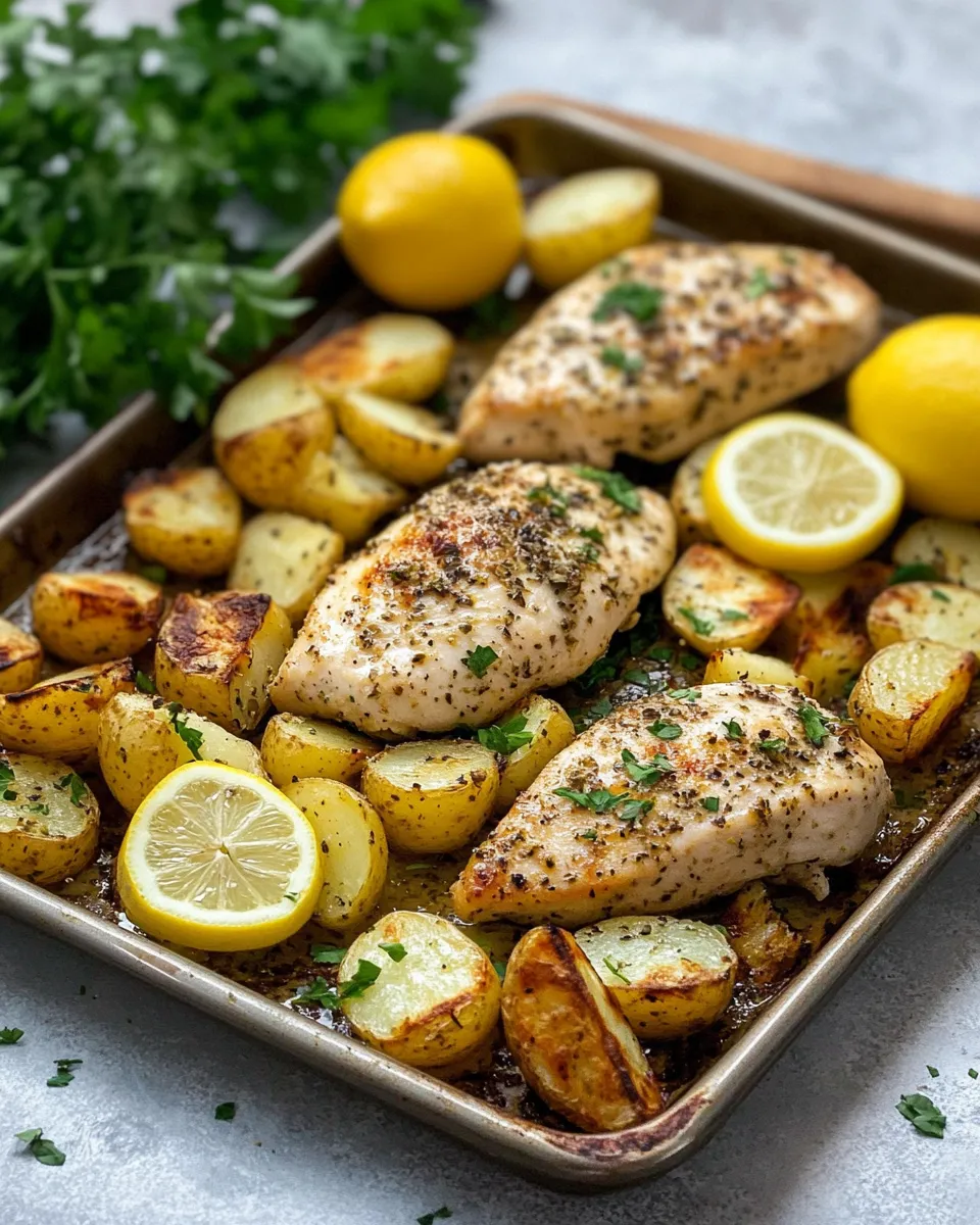 Ingredients for Zesty Lemon Greek Chicken and Potatoes: A Flavorful Mediterranean Delight