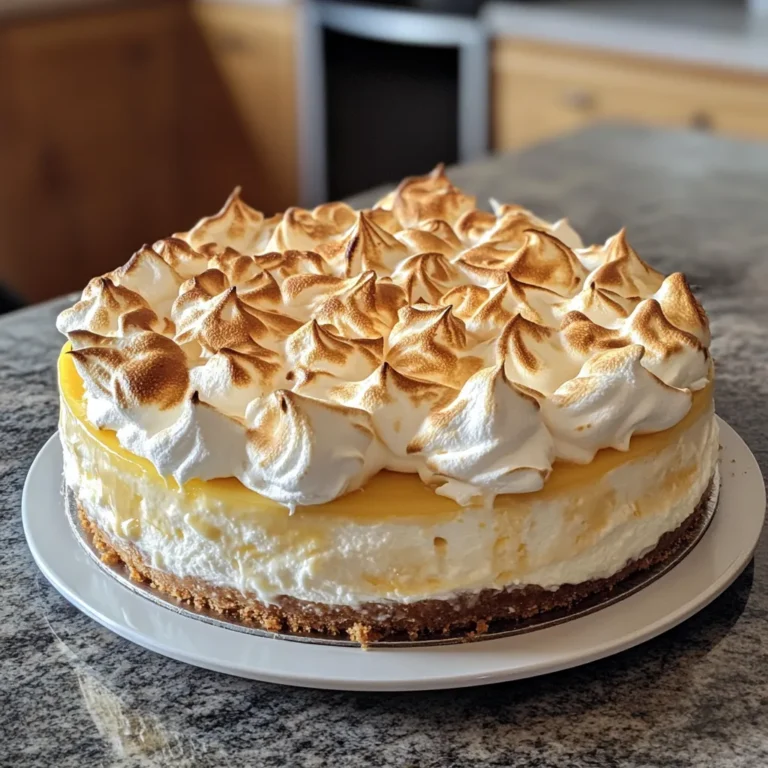 Photo of featured for Zesty Bliss: Indulge in the Perfect Lemon Meringue Cheesecake