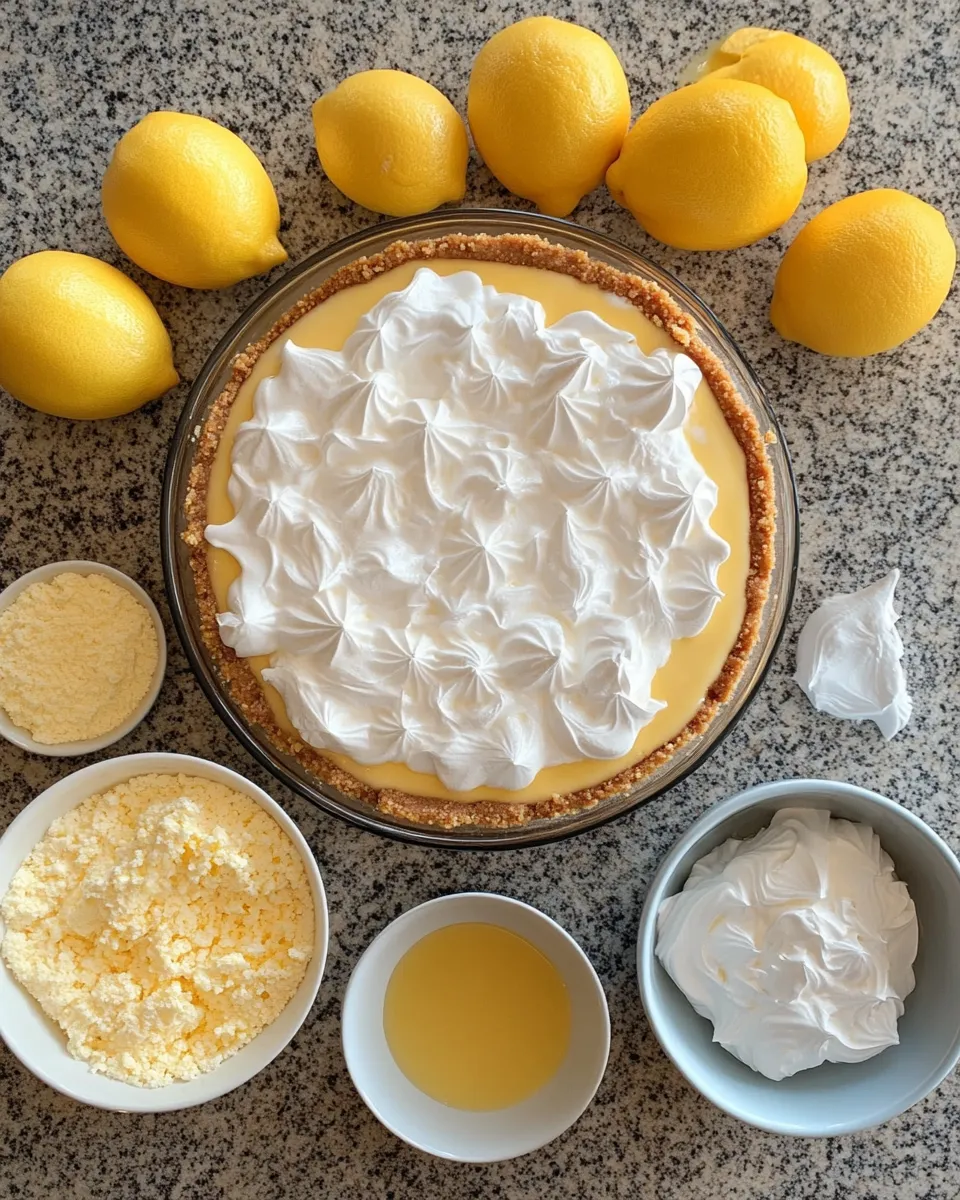 Ingredients for Zesty Bliss: Indulge in the Perfect Lemon Meringue Cheesecake