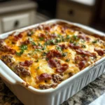 Photo of featured for Satisfy Your Cravings: Delicious Low-Carb Bacon Cheeseburger Casserole Delight